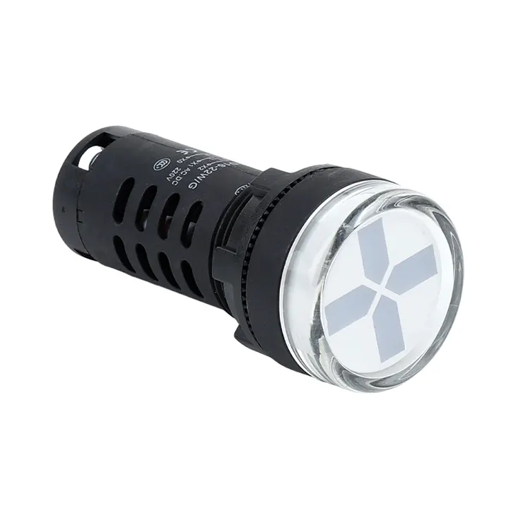 22-mm-Montagelochgröße, weiße Positionsanzeigeleuchte AD16-22W