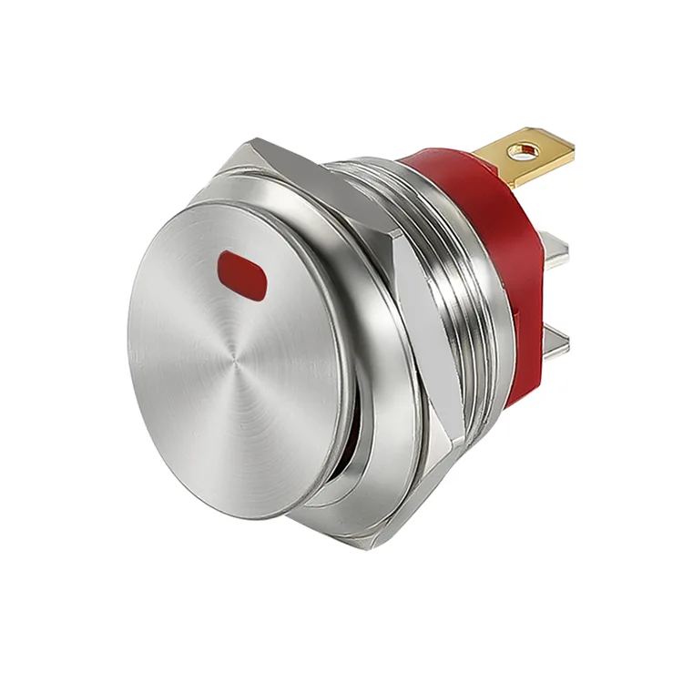 3-poliger 22-mm-runder Metall-Wippschalter