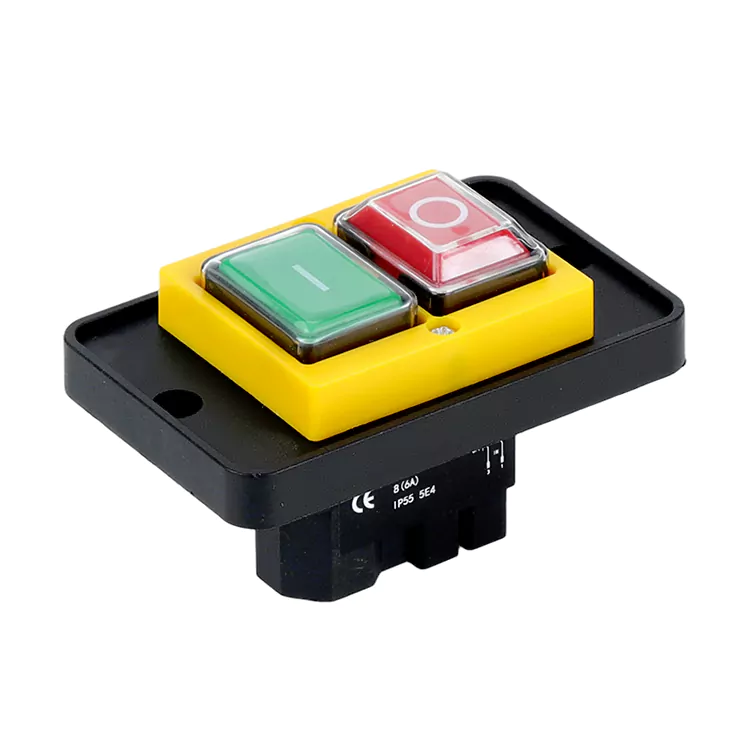 8A großer, gelber elektromagnetischer Drucktastenschalter