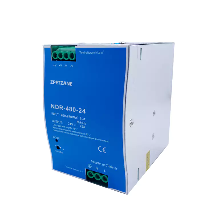 NDR-480W DIN Rail Mounted Switch Power Supply